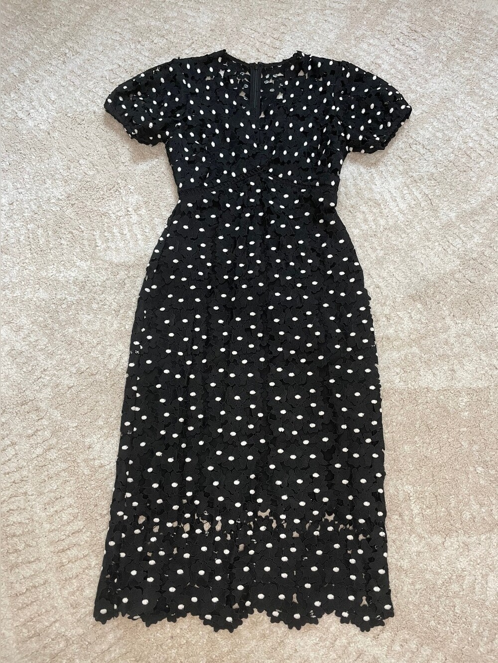 Shoshanna Black and White Dress Midi Size 0